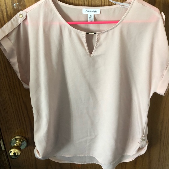 Calvin Klein Tops - Cute beige Calvin Klein shirt